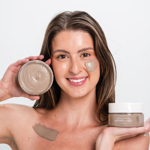 Hydrating Face & Body Mud Mask 11 oz, with Brush Applicator
