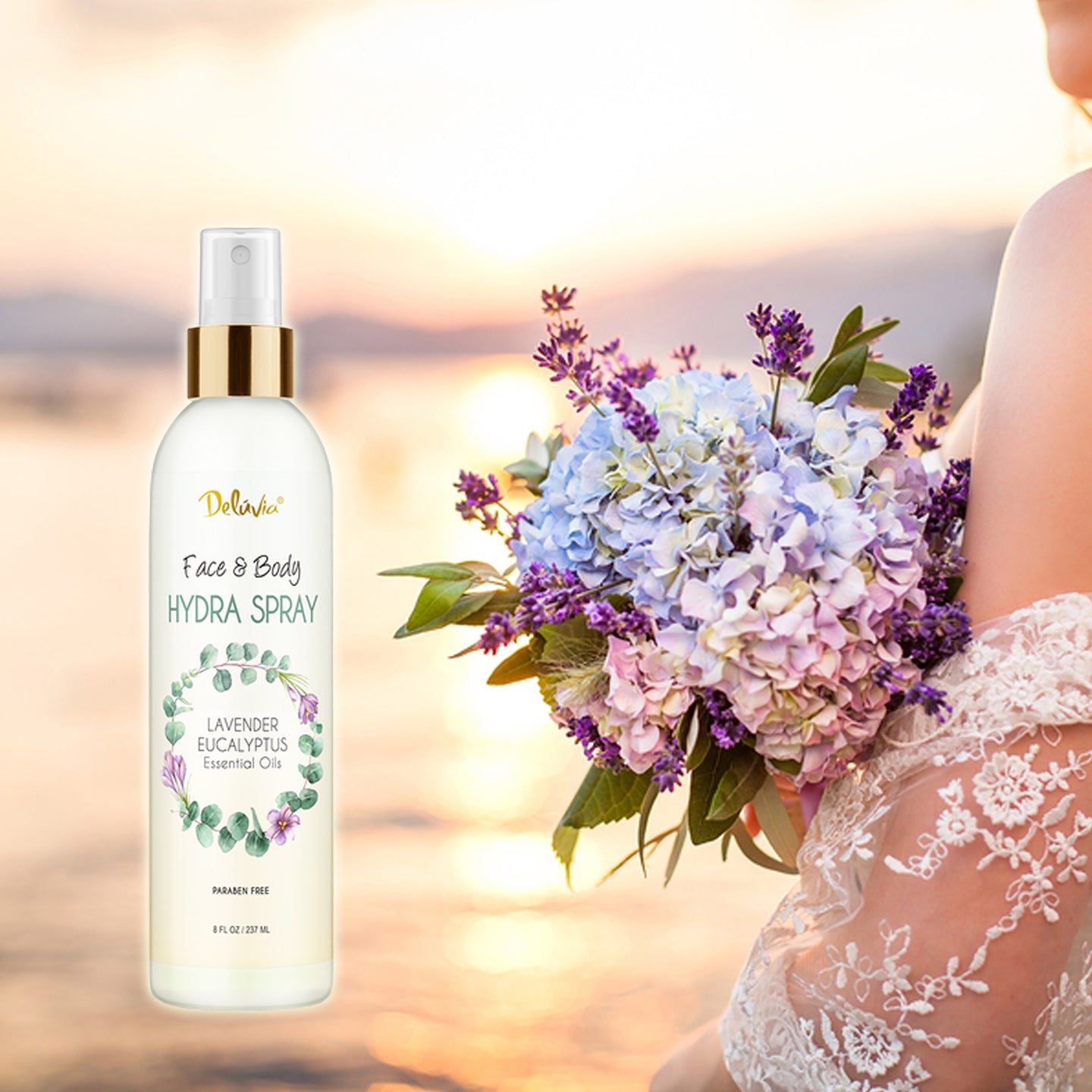 Face & Body Hydra Spray - Lavender Eucalyptus - Deluvia