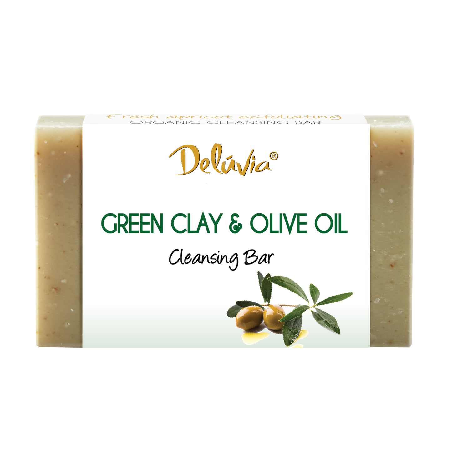 Soap Bar - Green Clay & Olive Oil - Deluvia