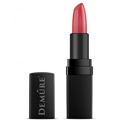Demure Sweetheart Lipstick 698 with cap off showing color