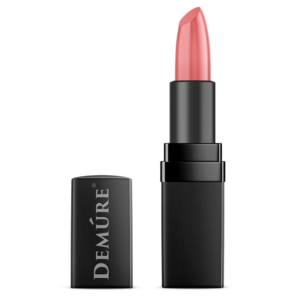 Demure Soft Rose Lipstick 719 with cap off showing color