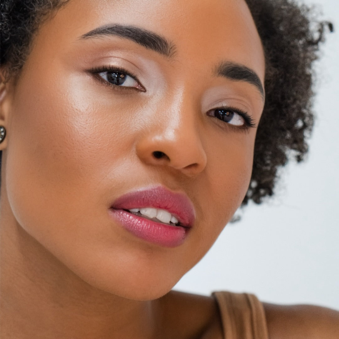 African American woman wearing Demure Lip Liner Sable Brown 46