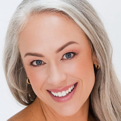 Woman wearing Demure Satin Rose Blush