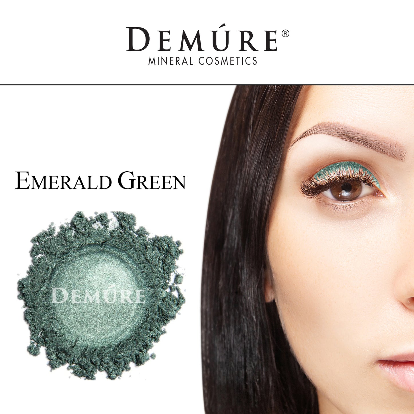 Woman with Emerald Green Eye Color on her eye