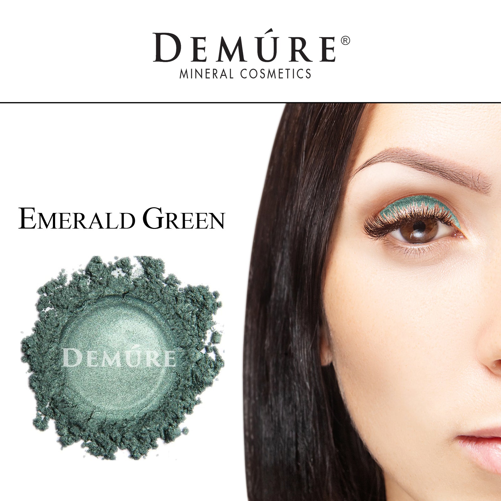 Woman with Emerald Green Eye Color on her eye