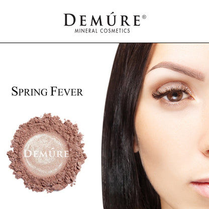 Woman's face close up with Spring Fever eye color on her eye lid