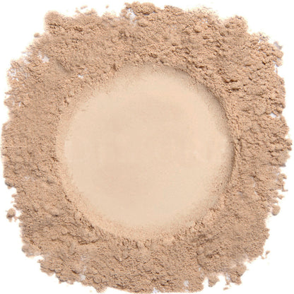 A close up swatch of Medium mineral foundation
