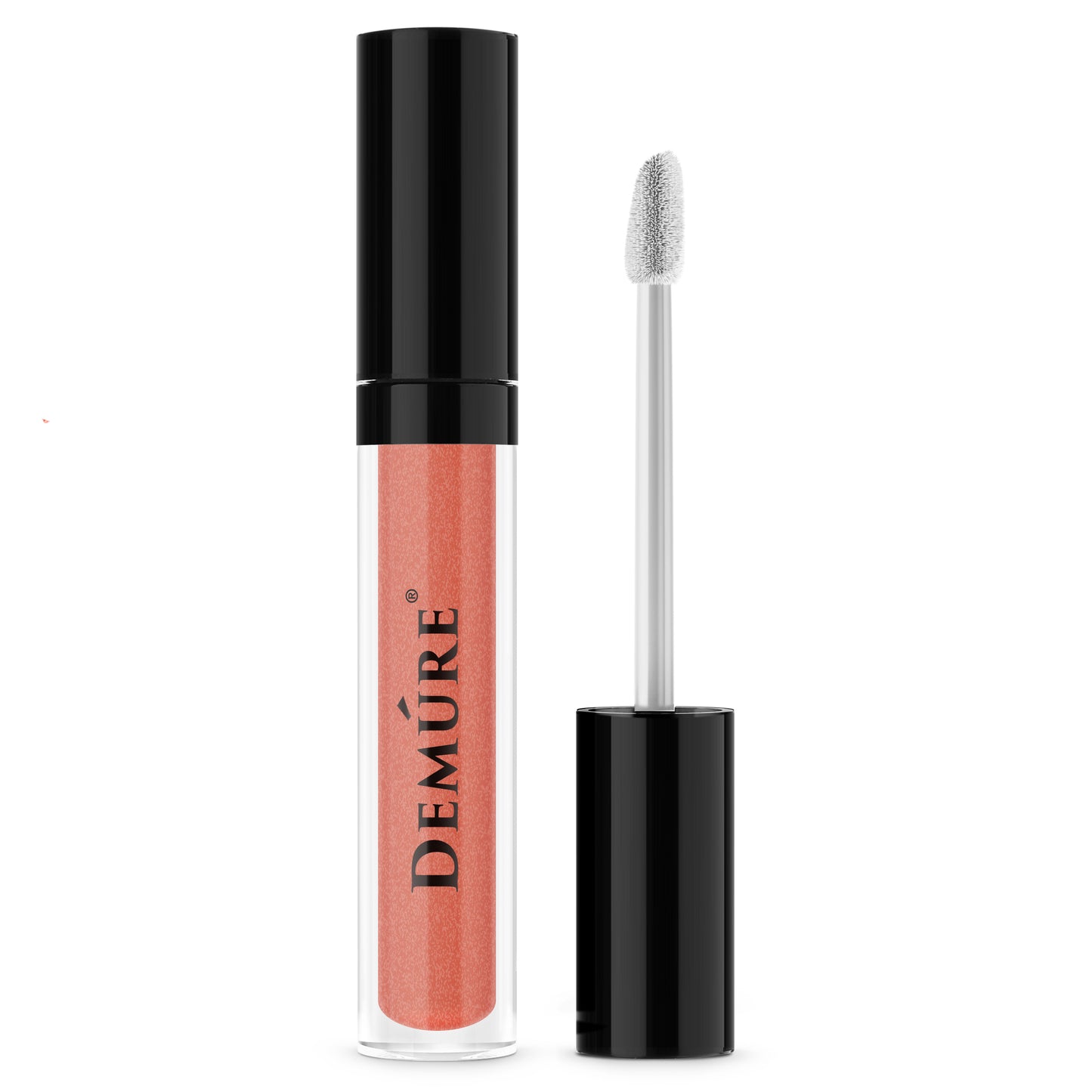 Image of Demure Lip Gloss Bronze Glow 30 tube and brush applicator 