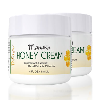 Two pack Jars of Deluvia Manuka Honey Cream