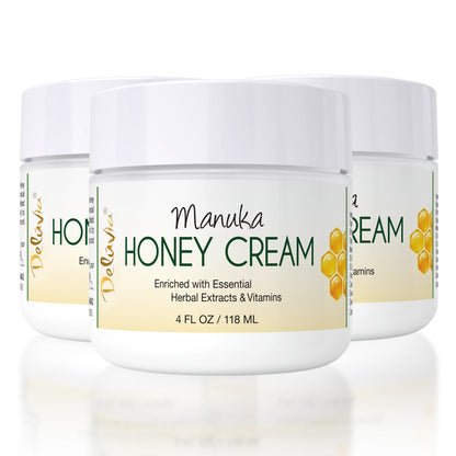 Three pack Jars of Deluvia Manuka Honey Cream