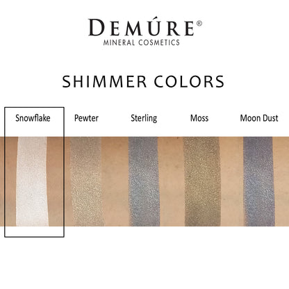 Woman's arm with a swatch of Snowflake eye color as well as four other complimentary colors