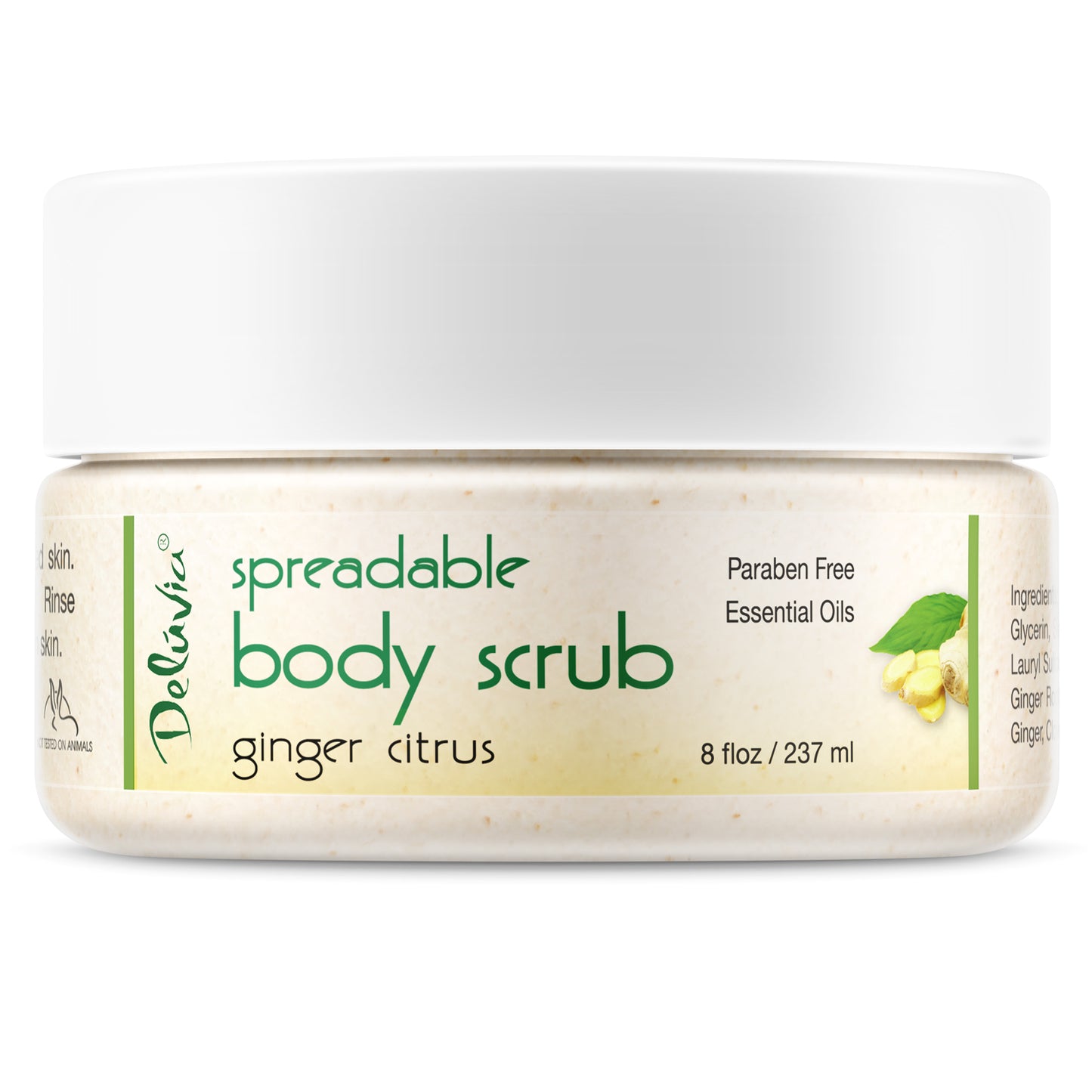Deluvia Ginger Citrus Spreadable Body Scrub
