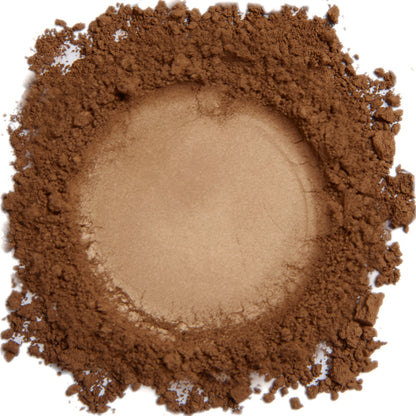 A close up swatch of Cappuccino mineral foundation