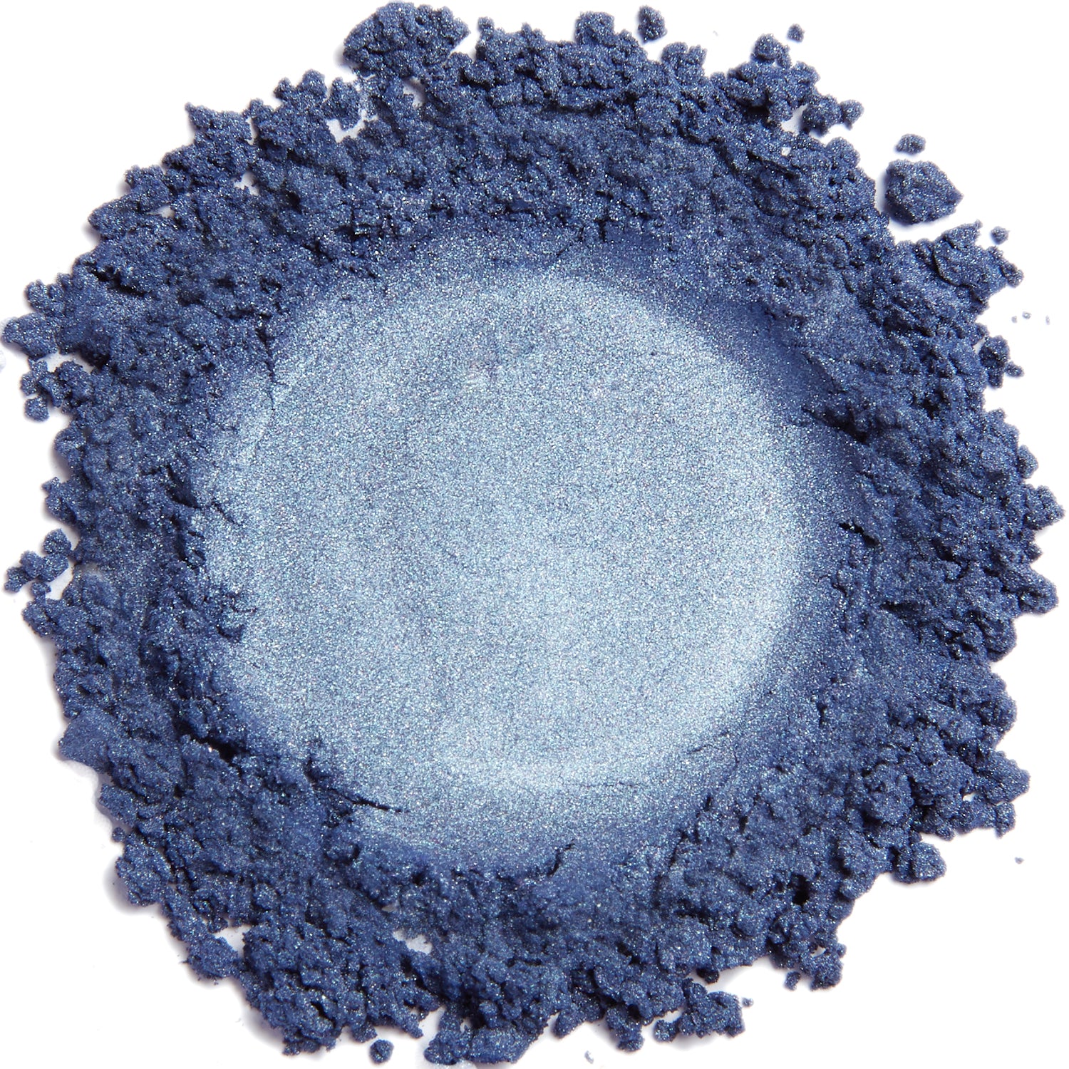 Photo of a sample of Demure's mineral cosmetics blue sparkle product