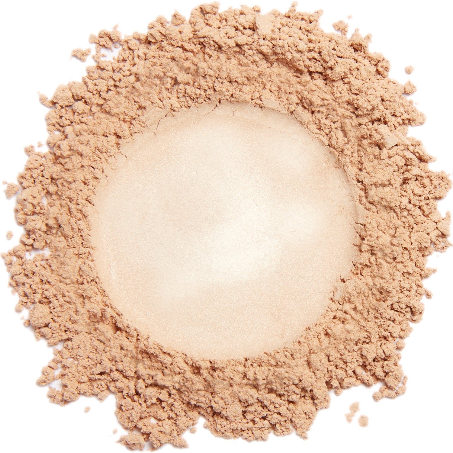 A close up swatch of Desert Sand mineral eye shadow.