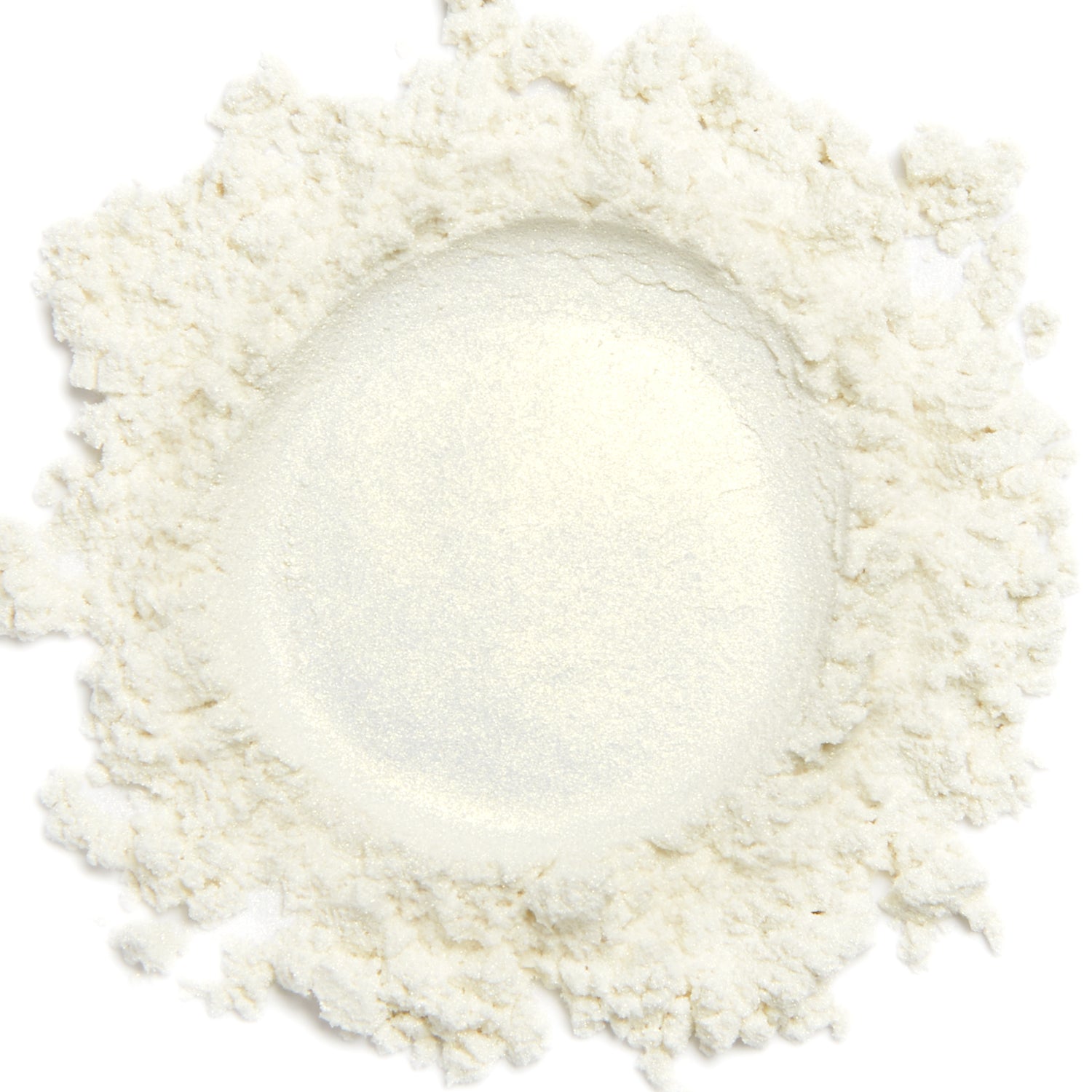 A close-up image of a light gold sparkle colored mineral eye color powder.