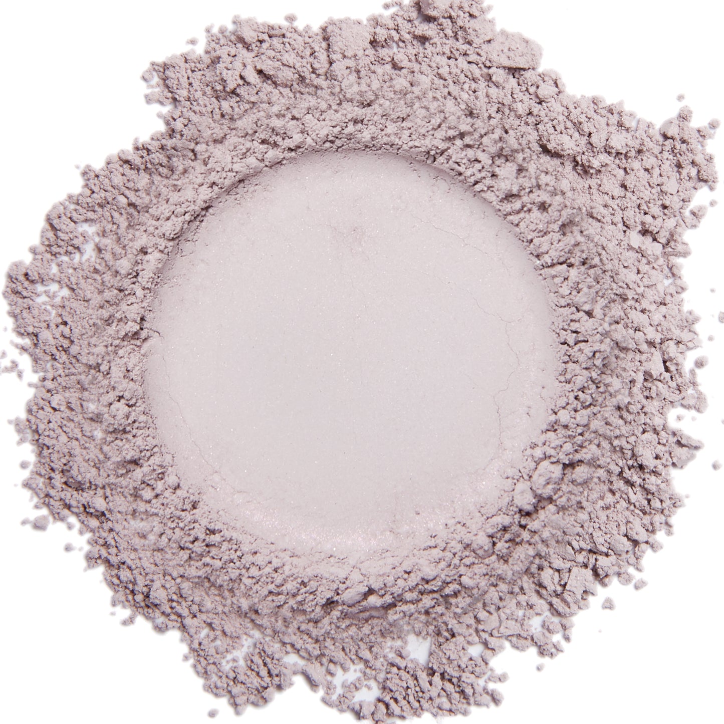 A close up swatch of Lilac mineral eye shadow.