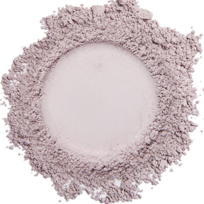 A close up swatch of Lilac mineral eye shadow.