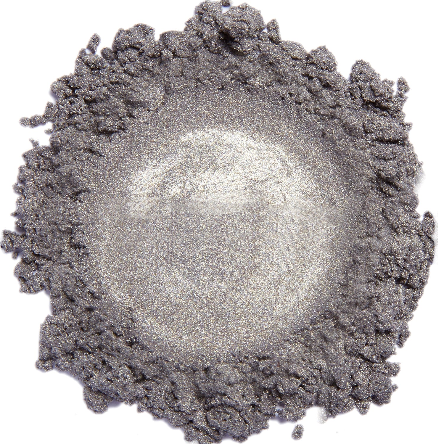 A close up swatch of Moon Dust mineral eye shadow.