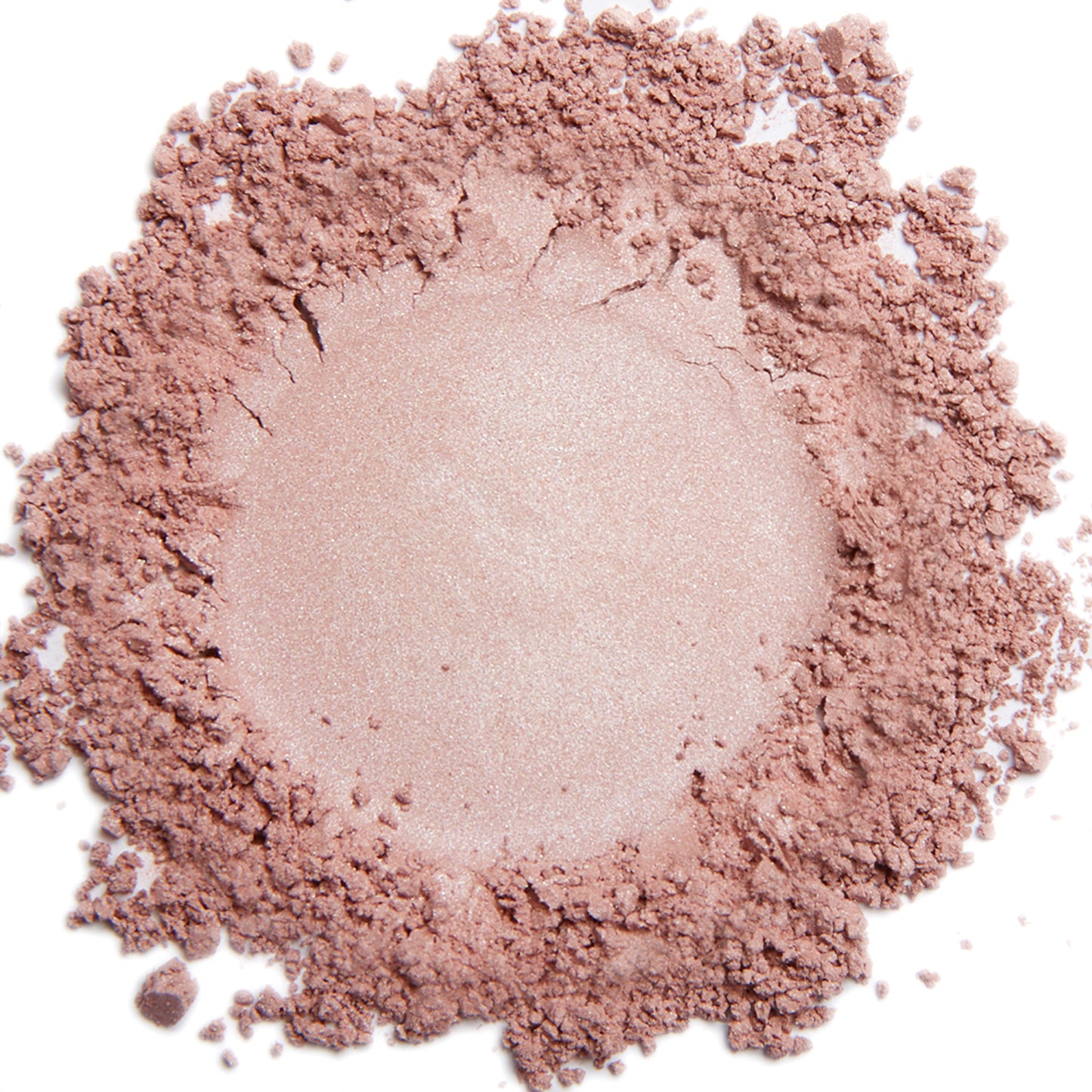 A close up swatch of Pink Passion mineral eye shadow.