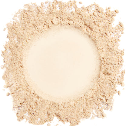 A close up swatch of Light Warm mineral foundation