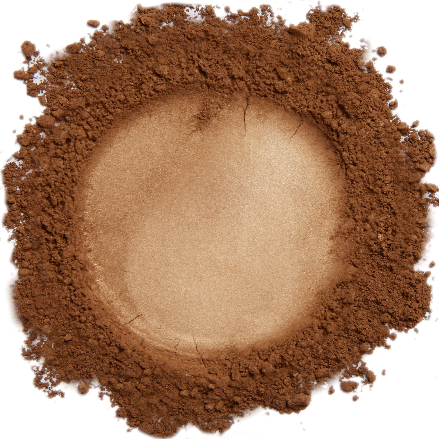 A close up swatch of Spiced Honey mineral foundation