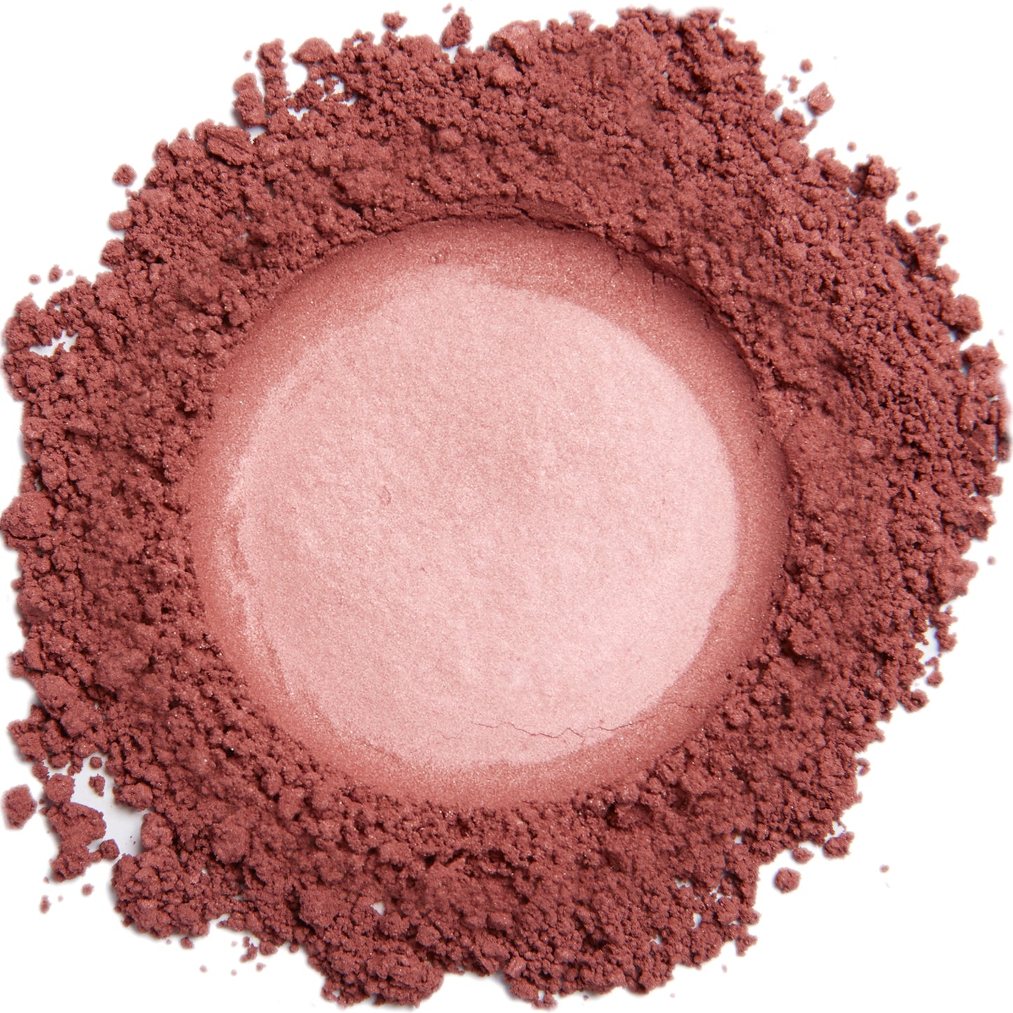 A close up swatch of Bold Berry mineral blush