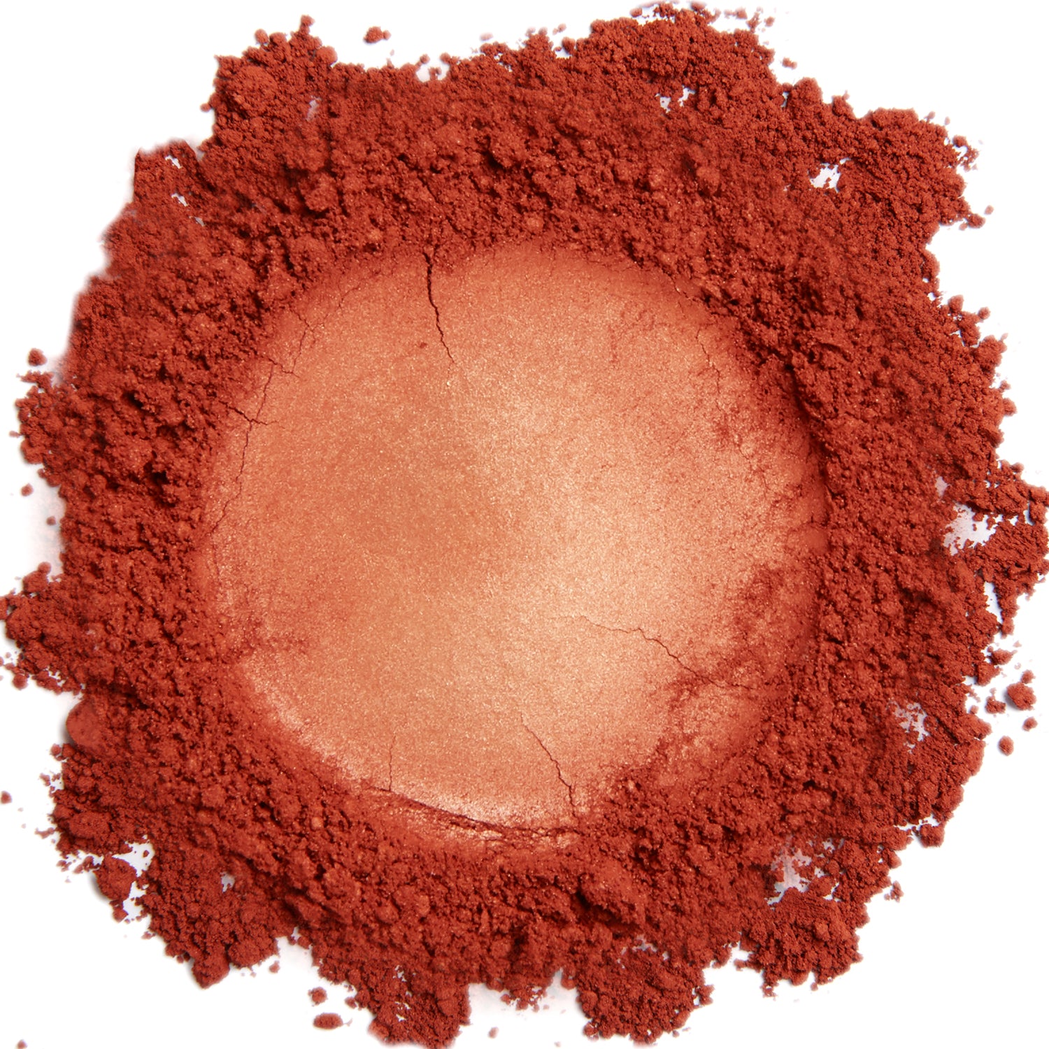 A close up swatch of Brick mineral blush