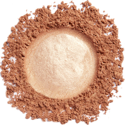 A close up swatch of Face & Body Bronzer