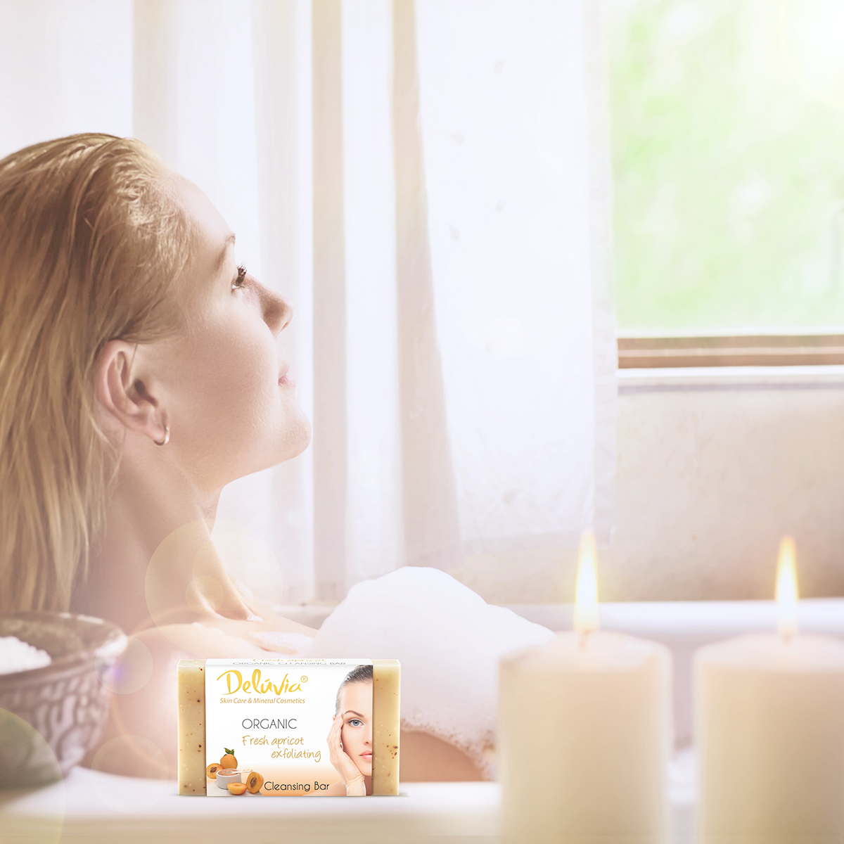 Soap Bar - Fresh Apricot Exfoliating - Deluvia